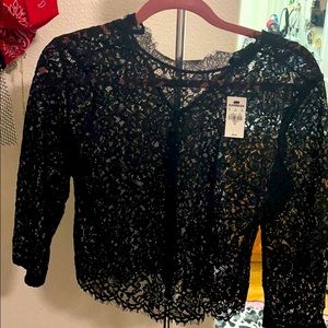 Express black lace top